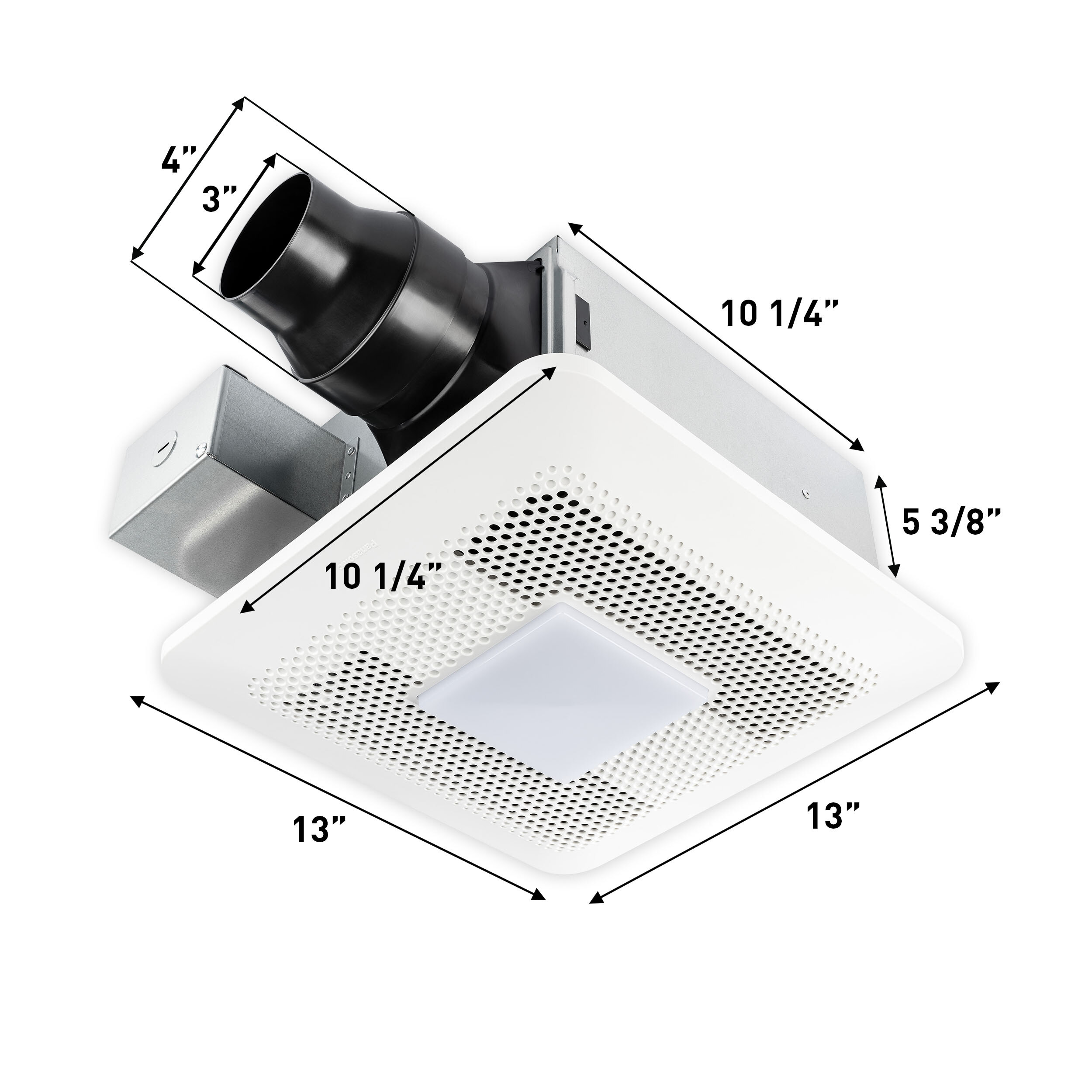 Whisper Remodel® DC Exhaust Fan with LED Light, Pick-A-Flow